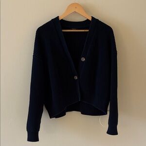 Quince Navy Cardigan
